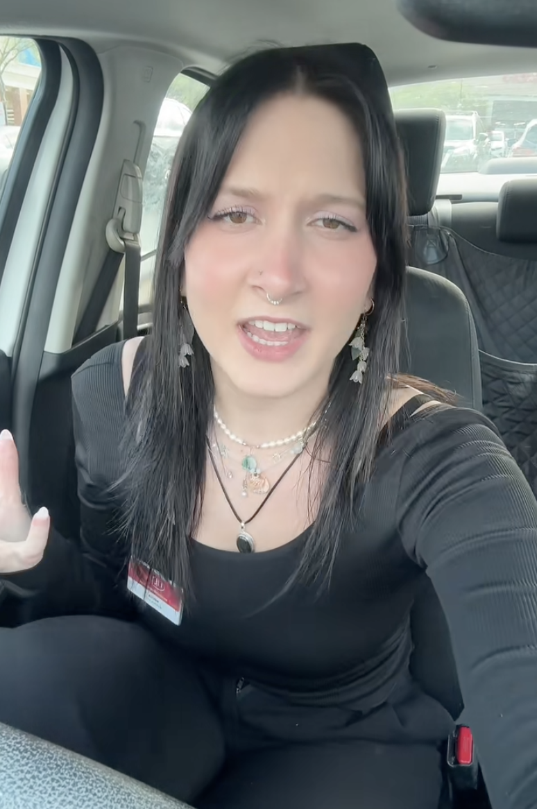 woman talking to a camera